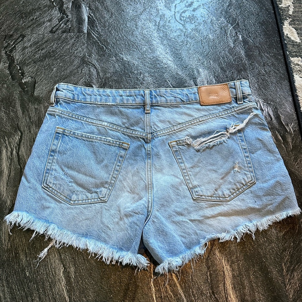Zara High Waist Jean Shorts - Picture 5 of 10